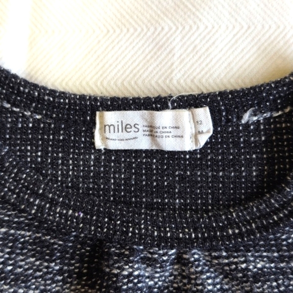 miles baby black marl woven knit tunic dress 12 months baby girl - Picture 2 of 7